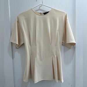 Theory Peplum Top Cream Size P